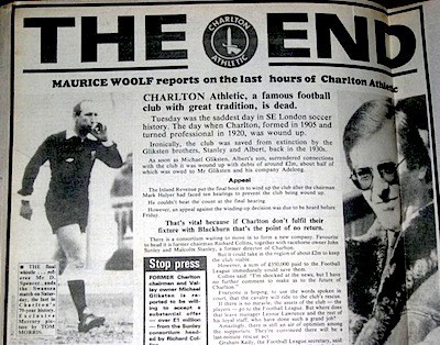The Mercury reports the news of Charlton's apparent demise
